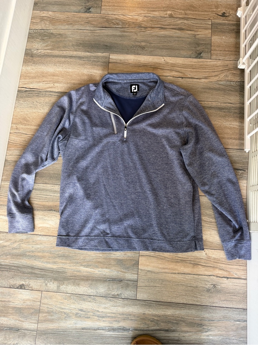 FootJoy Men’s Heathered Blue Quarter-Zip Pullover